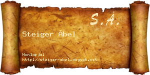 Steiger Ábel névjegykártya